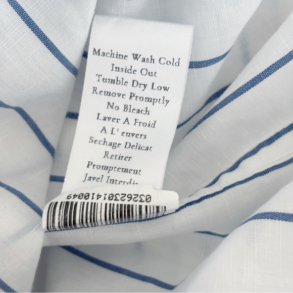 Frank & Eileen Relaxed Button-Up Shirt XS Faded Blue Stripe - Picture 8 of 8